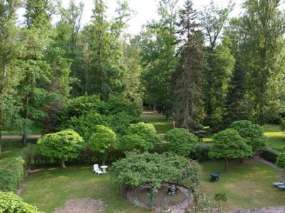 vue aérienne du jardin